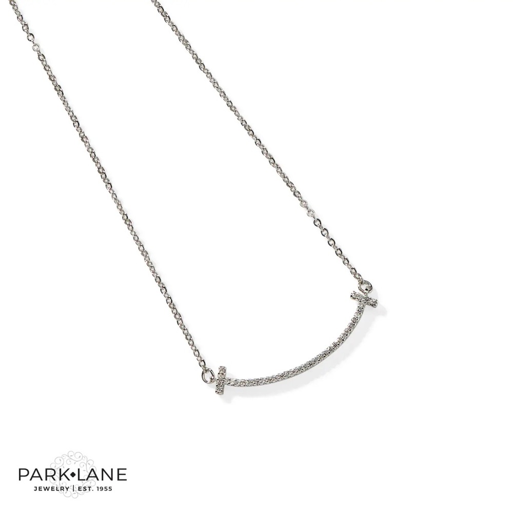 PARK LANE Silver HAPPY necklace NIB - Picture 2 of 3